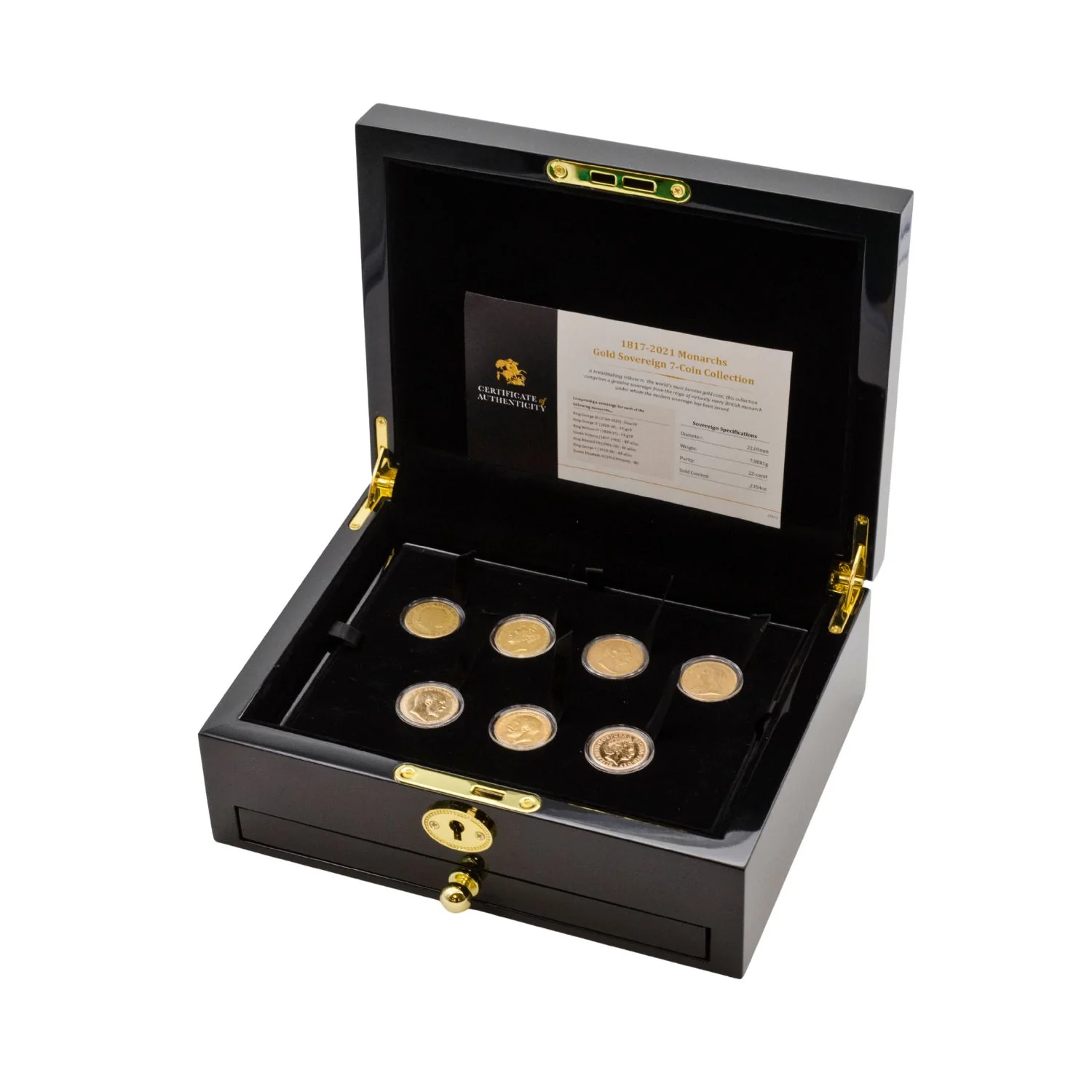 1817-2021 Monarchs Gold Sovereign 7-Coin Collection - Image 9