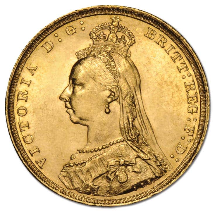 1887-93 Queen Victoria Jubilee Head Sovereign Very Fine-Extremely Fine - Image 2