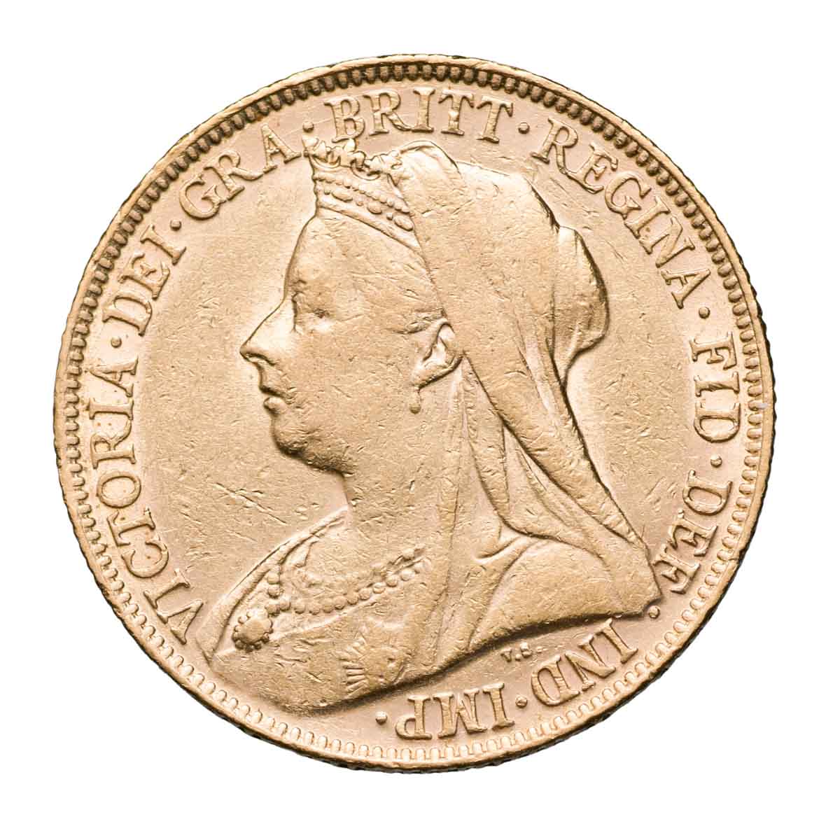 1899P Gold Sovereign & 1900P Gold Half Sovereign Pair Fine-Very Fine - Image 3