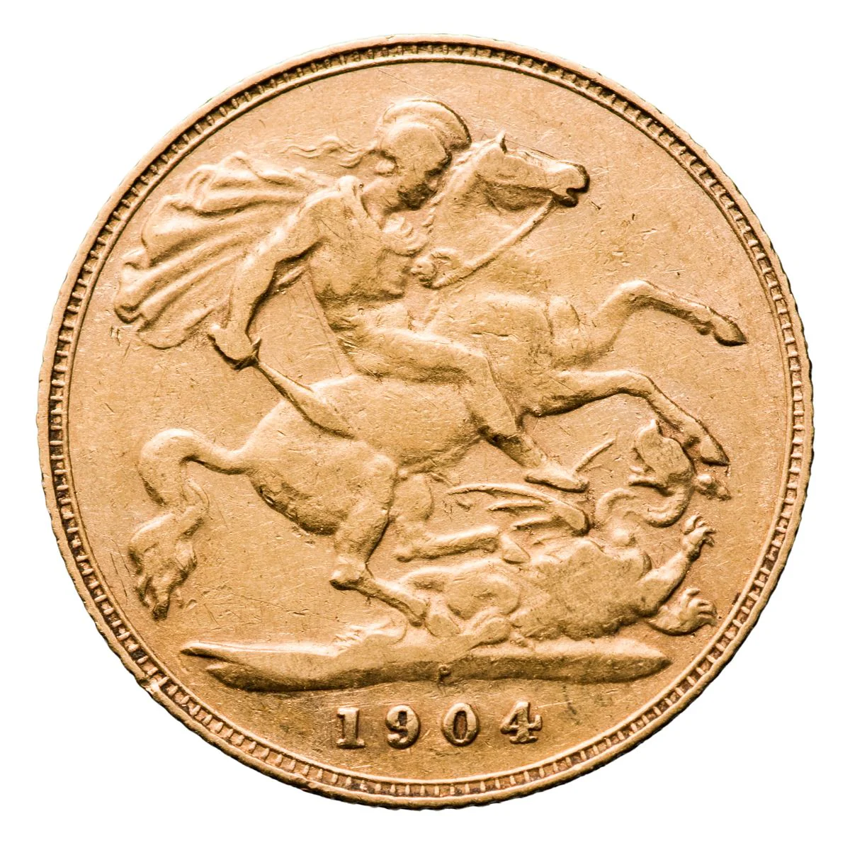 Edward VII 1904P Gold Half Sovereign about Very Fine-Very Fine