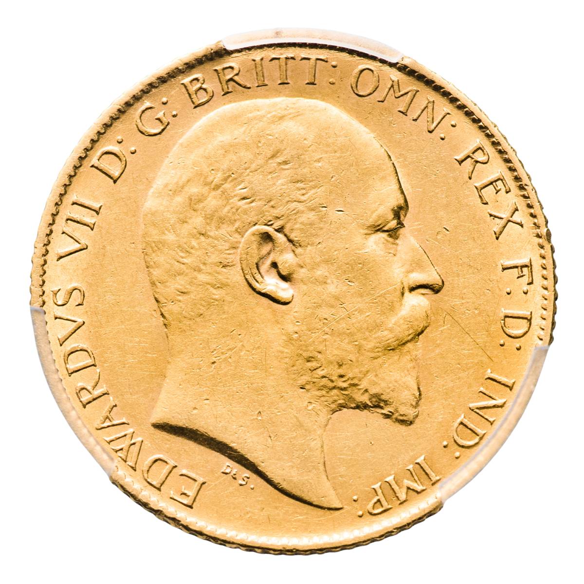 1909 Perth Edward VII Gold Half Sovereign PCGS AU58 - Image 2