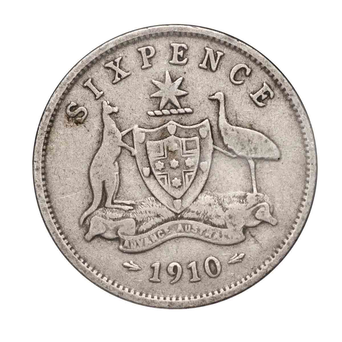 Australia Edward VII 1910 Good-Very Good Silver 4-Coin Set - Image 5