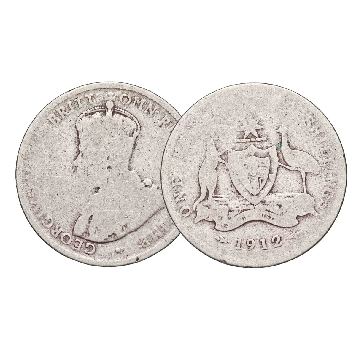 Australia George V 1911-18 Florin Good-Very Good 8-Coin Set (Mints of our choice) - Image 3