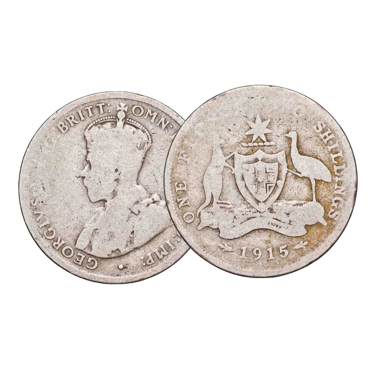 Australia George V 1911-18 Florin Good-Very Good 8-Coin Set (Mints of our choice) - Image 6