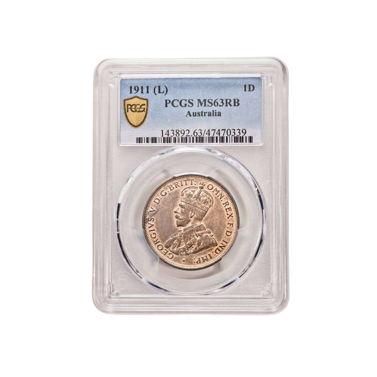 1911 Penny PCGS MS63RB (Choice Uncirculated Red Brown)