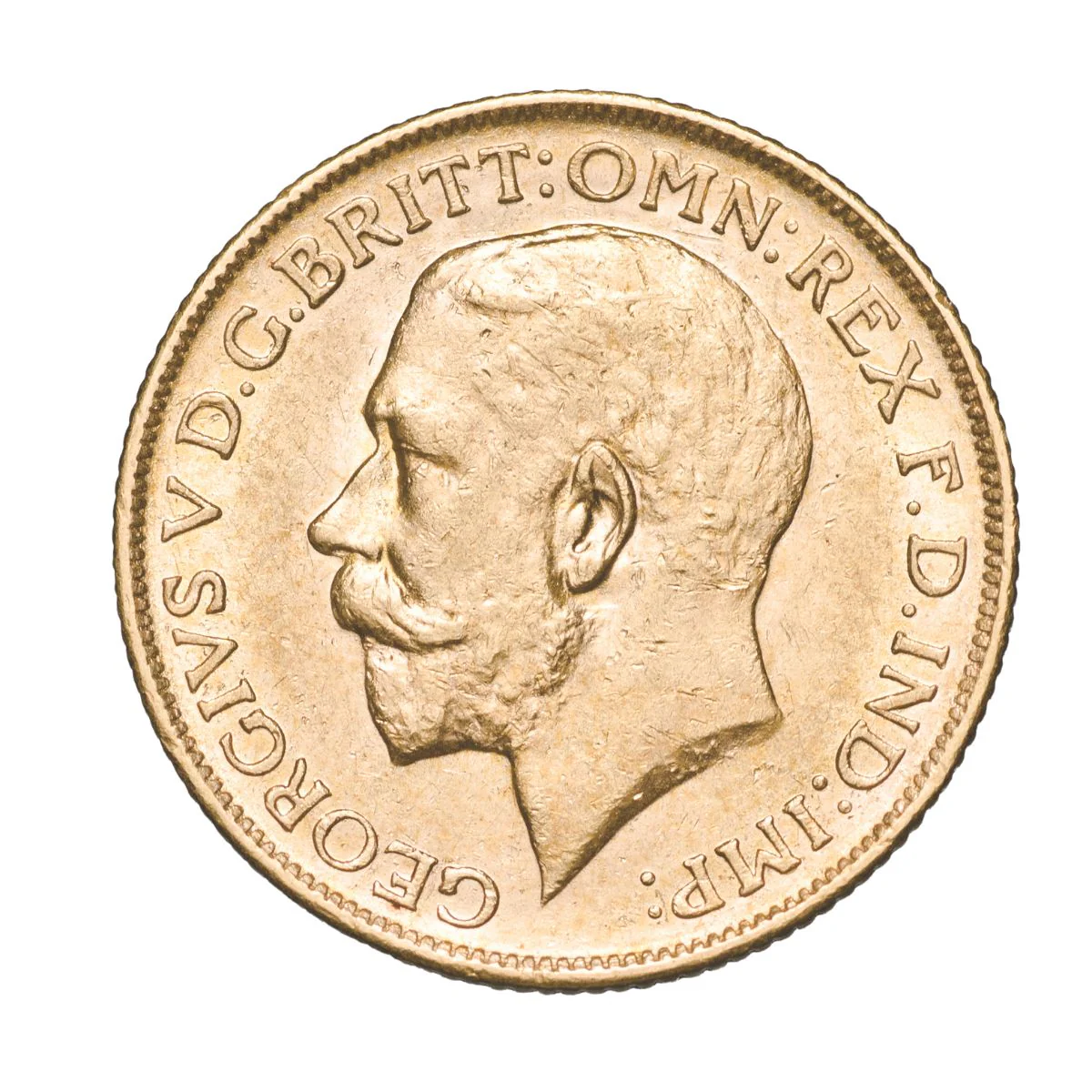 1913 Melbourne George V Gold Sovereign Uncirculated - Image 2