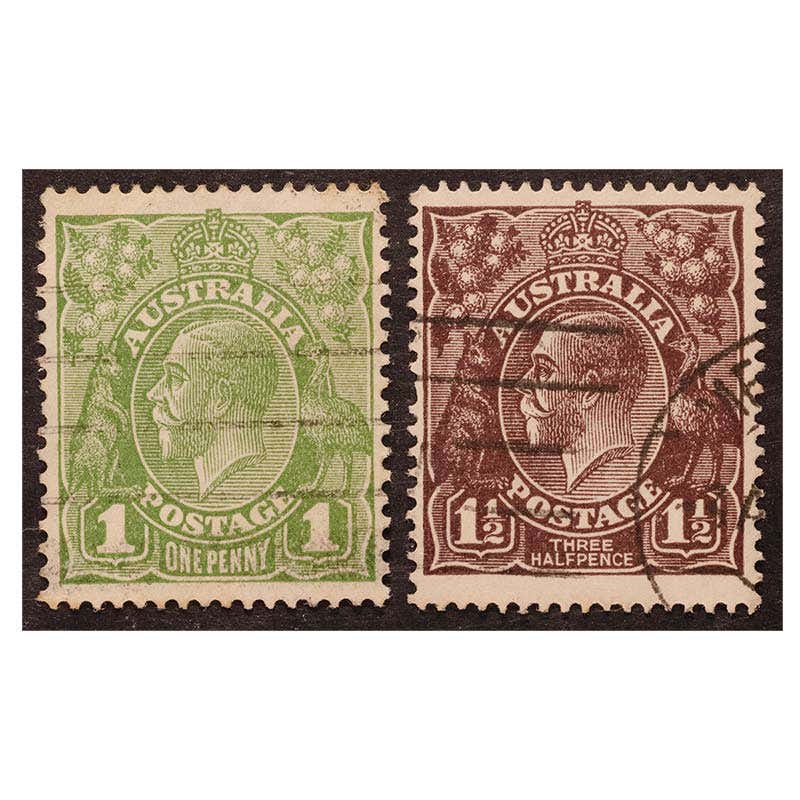 1915-1932 ½d-3d George V Portrait 13-Stamp Set Fine Used - Image 2