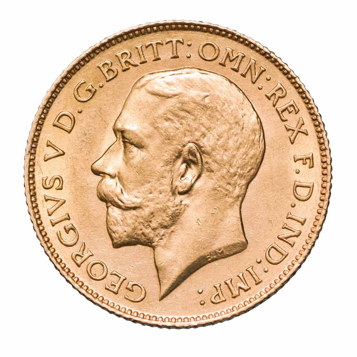 George V 1915P Gold Half Sovereign Uncirculated - Image 2