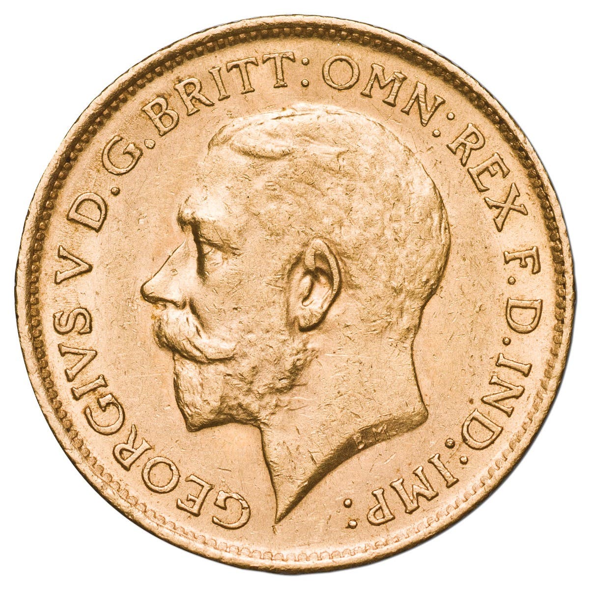 George V 1915S Gold Half Sovereign about Uncirculated - Image 2