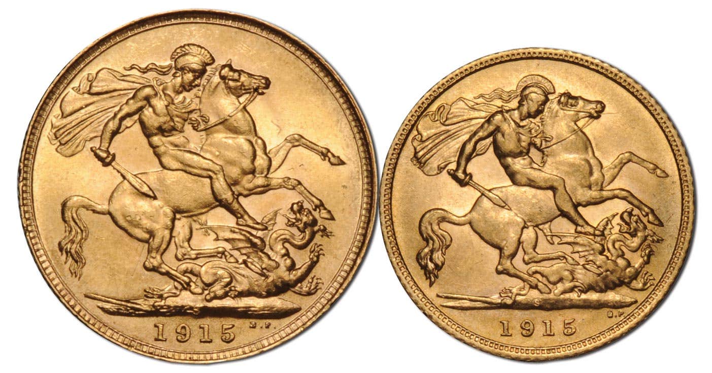 1915 Sydney George V Gold Sovereign & Half Sovereign 2-Coin Set about Uncirculated-Uncirculated - Image 3