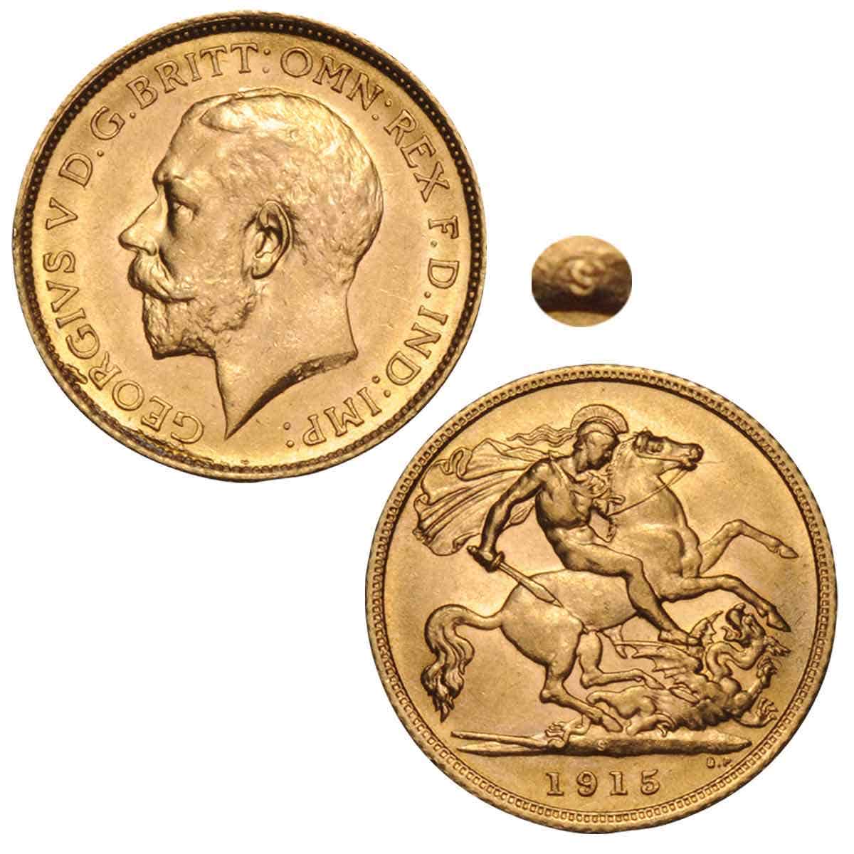 1915 Sydney George V Gold Sovereign & Half Sovereign 2-Coin Set about Uncirculated-Uncirculated - Image 4
