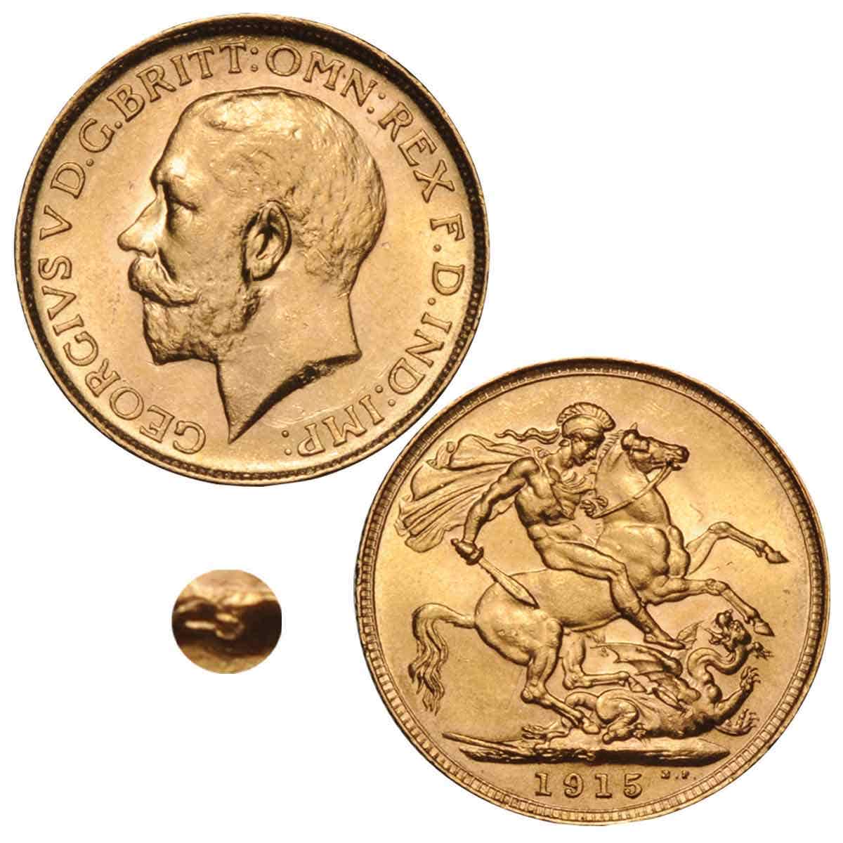 1915 Sydney George V Gold Sovereign & Half Sovereign 2-Coin Set about Uncirculated-Uncirculated - Image 5
