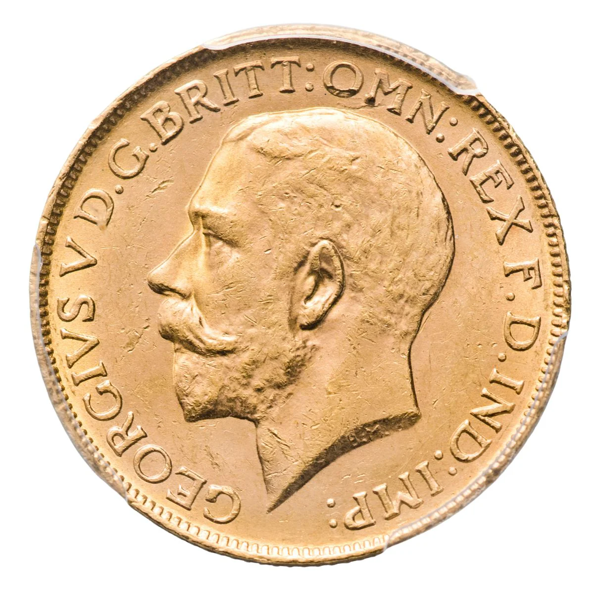 George V 1918P Gold Sovereign PCGS MS62 (Uncirculated) - Image 2