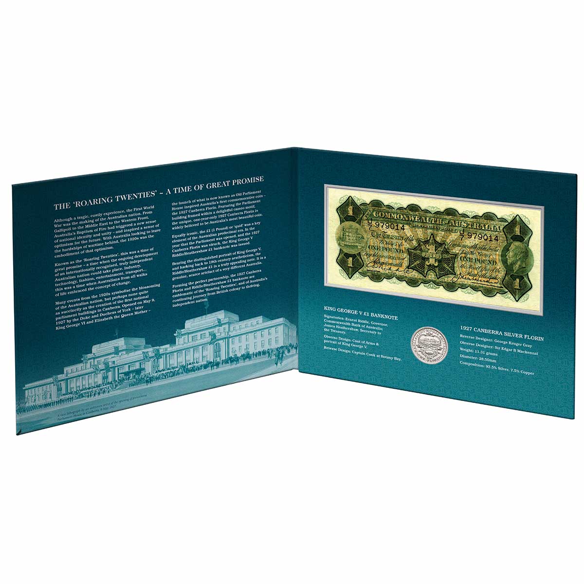 Australia 1920s Coin & Banknote Commemorative Portfolio (Fine-Very Fine) - Image 6
