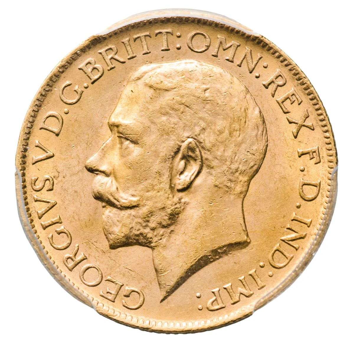 George V 1921P Gold Sovereign PCGS MS63 (Choice Uncirculated) - Image 2