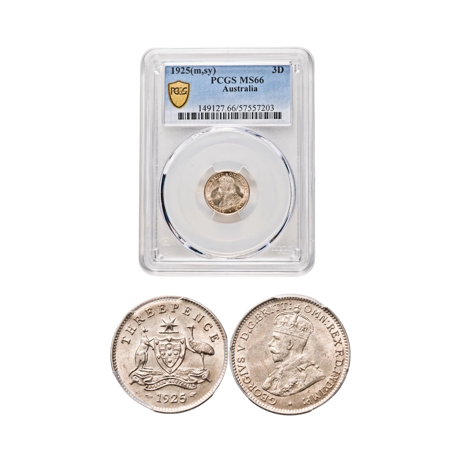 Australia George V 1925 6-Coin Set PCGS MS62-MS66 (Uncirculated-Gem Uncirculated) - Image 7