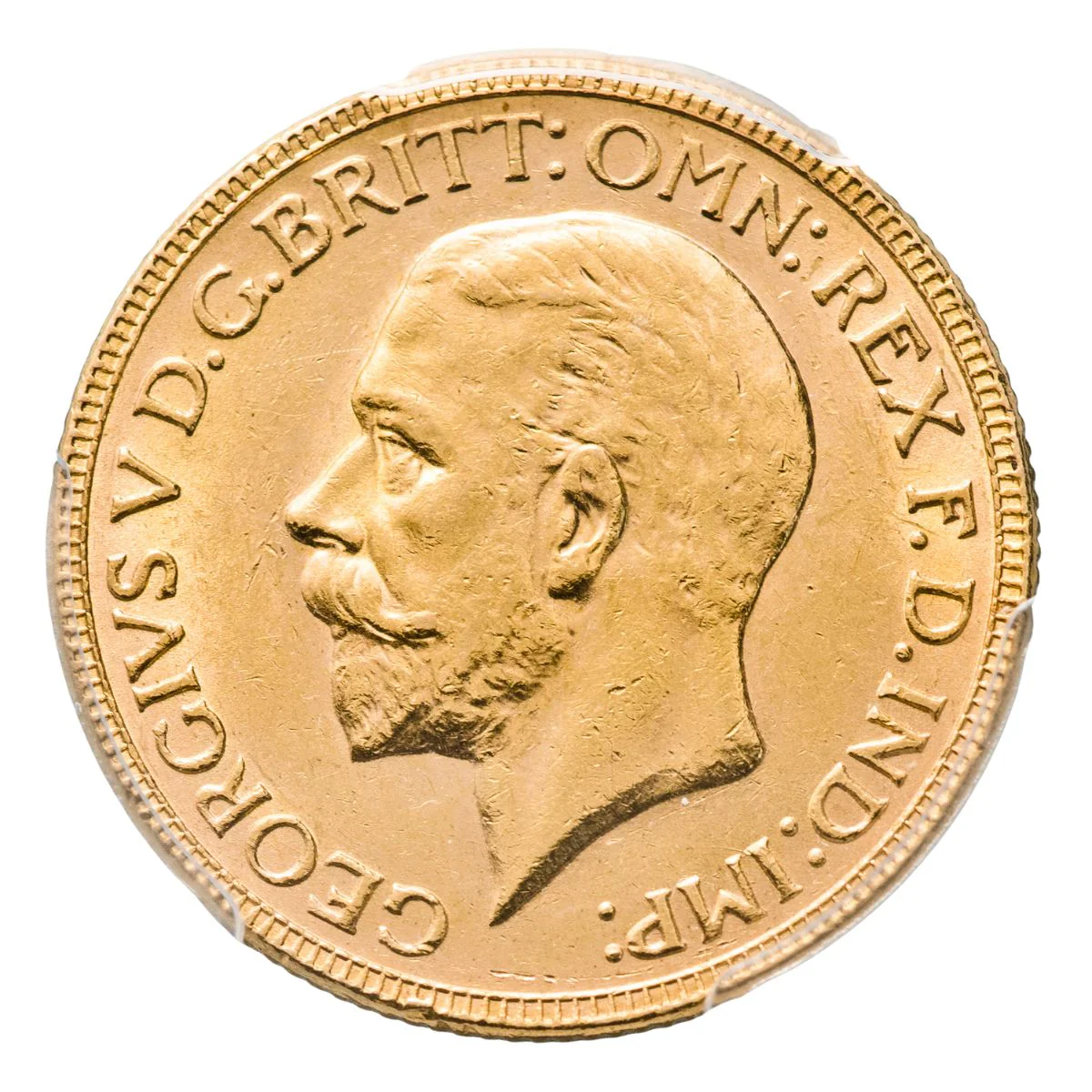 1929 Perth George V Gold Sovereign PCGS AU58 about Uncirculated - Image 2