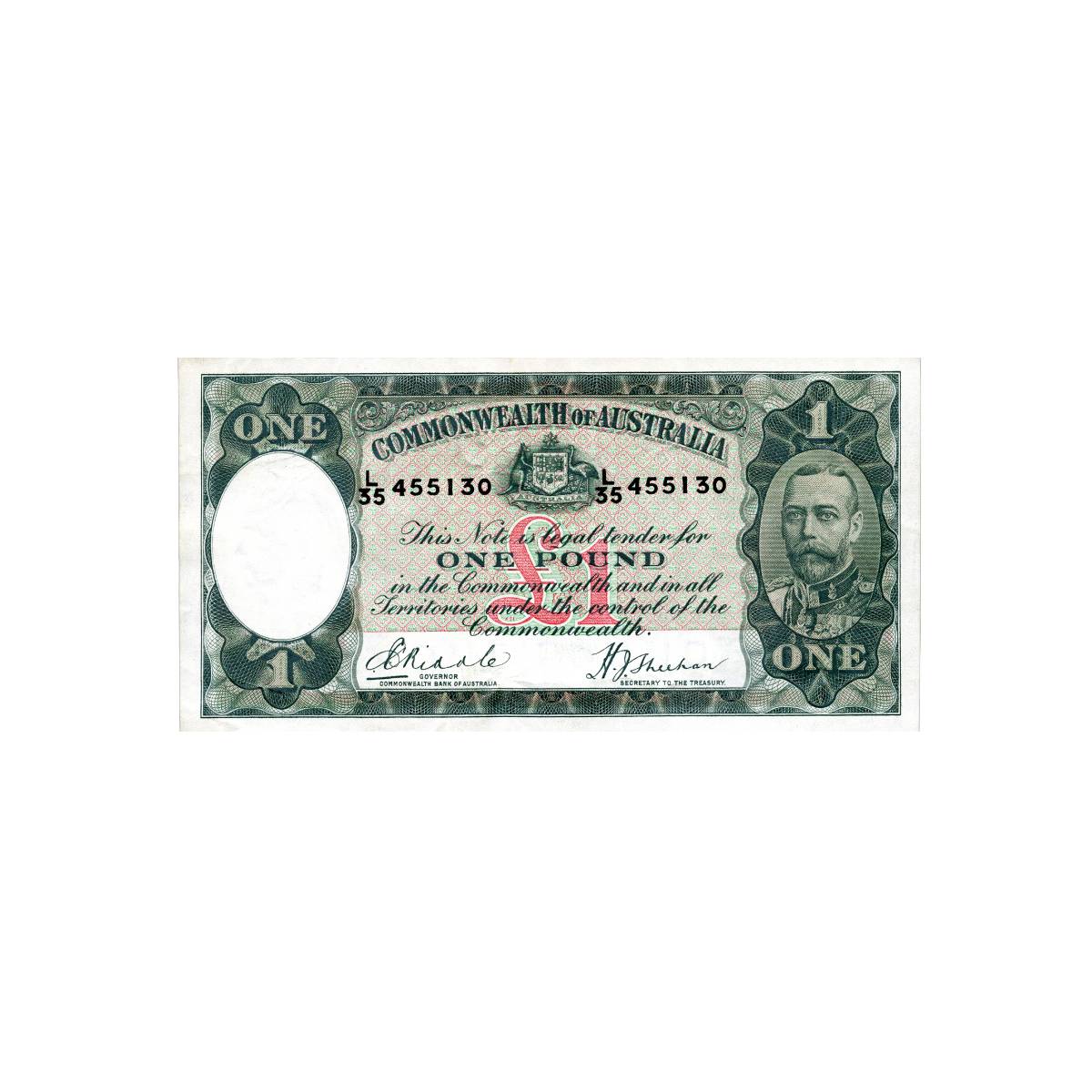 1933 £1 R28 Riddle/Sheehan Extremely Fine Banknote