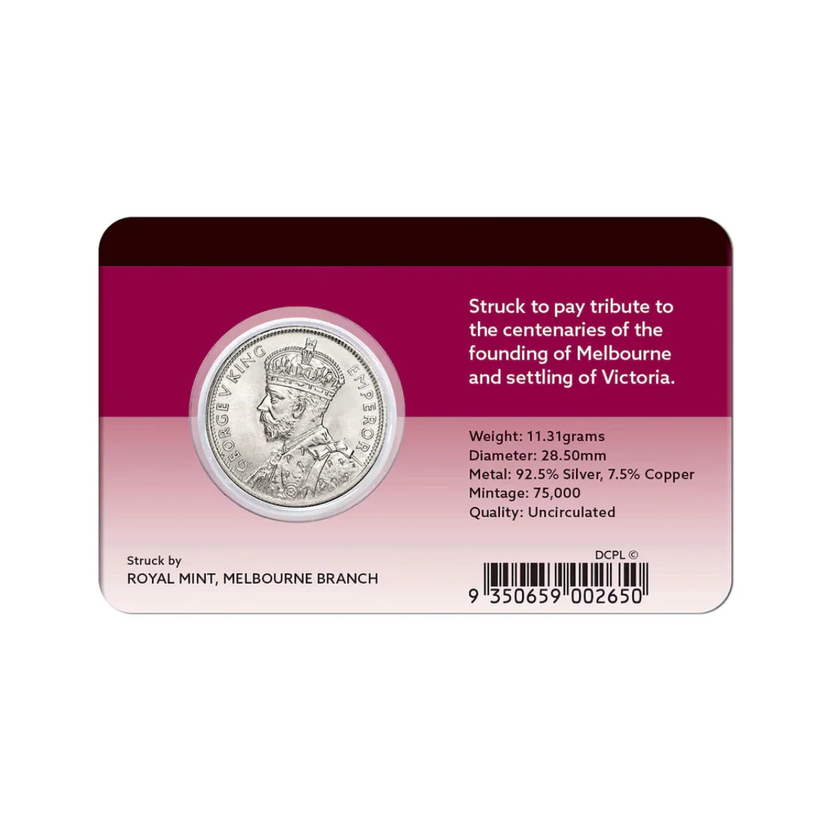 George V 1934-35 Centenary Florin Uncirculated - Image 2