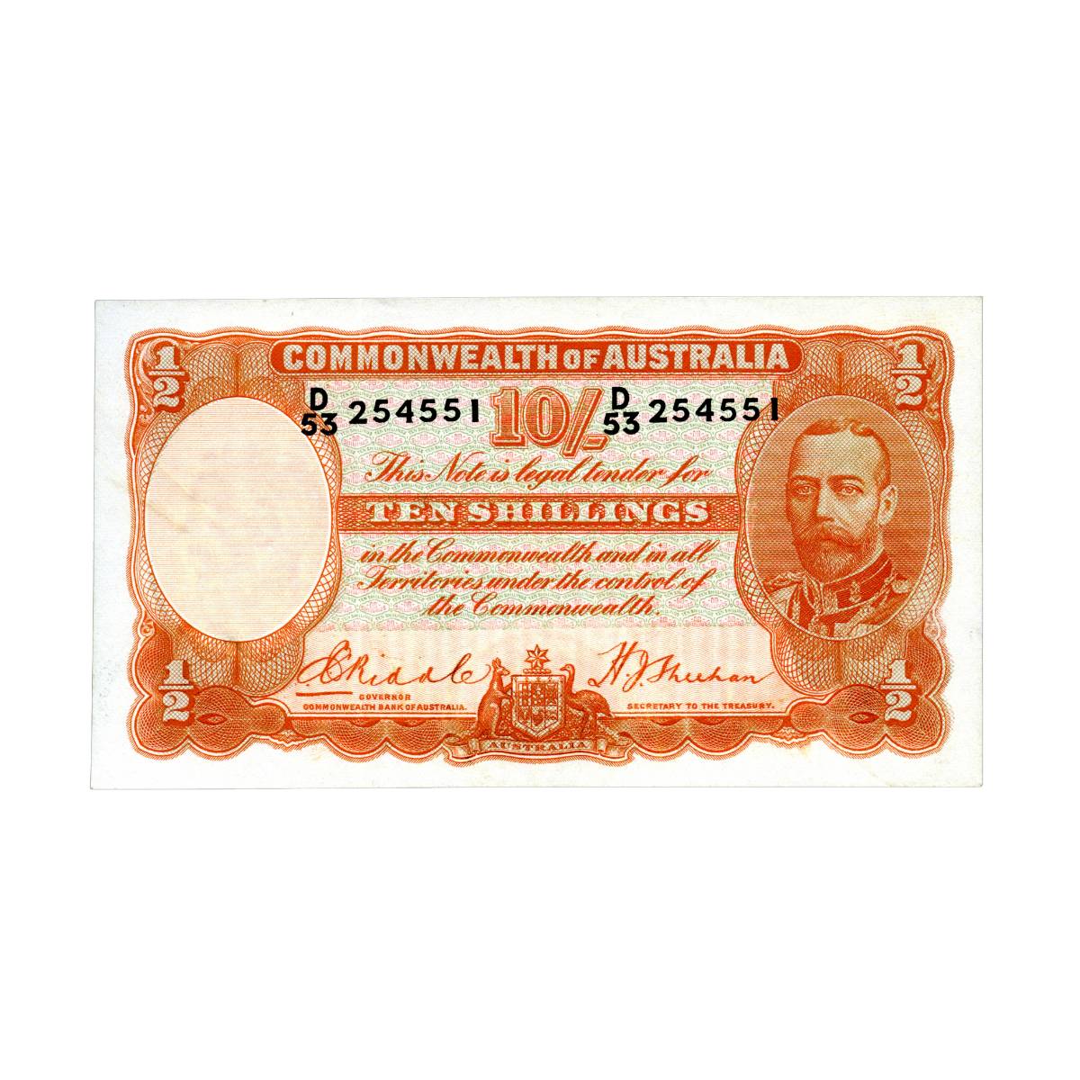 1936 10/- R11 Riddle/Sheehan Extremely Fine Banknote