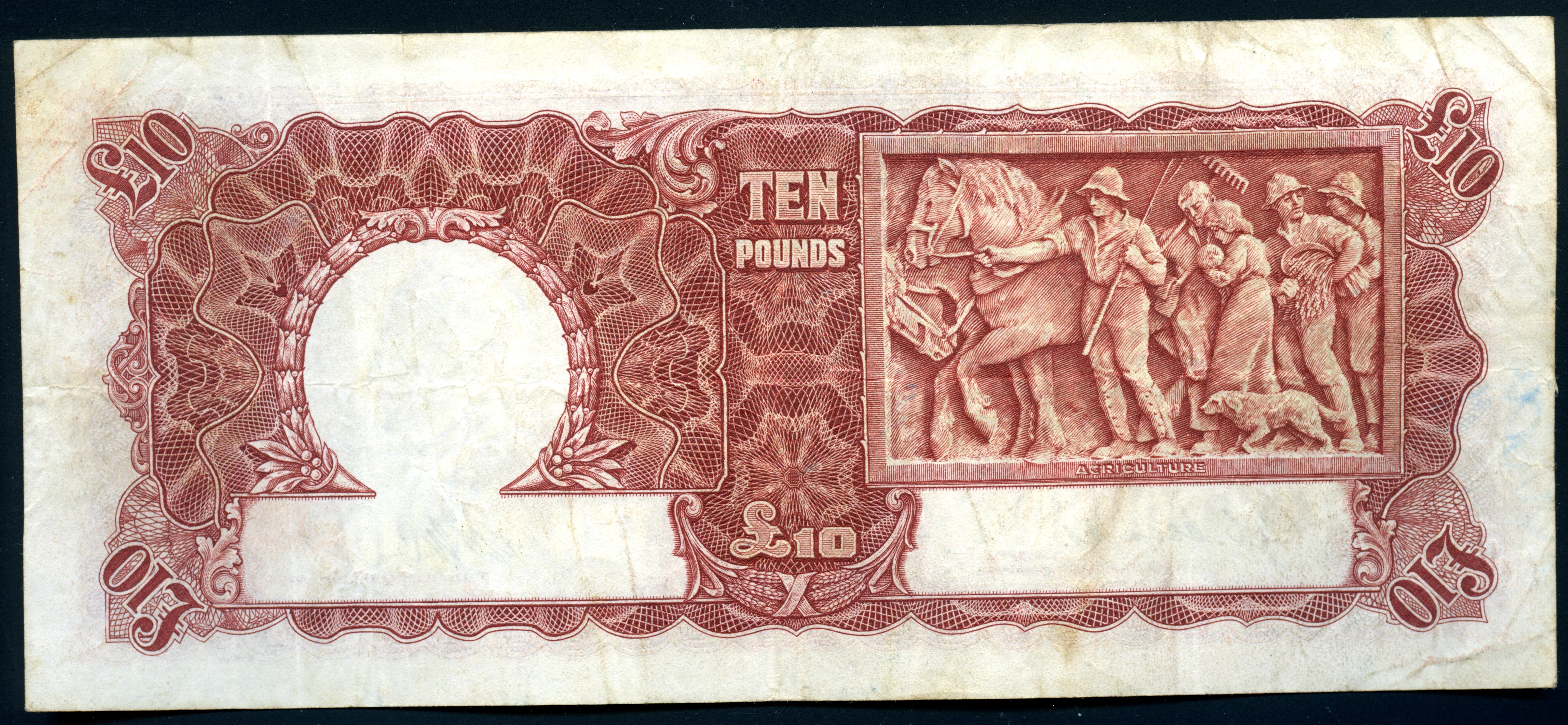 1949 10/-, £1, £5, £10 Coombs/Watt complete signature set of four notes (FINE-VF) - Image 3