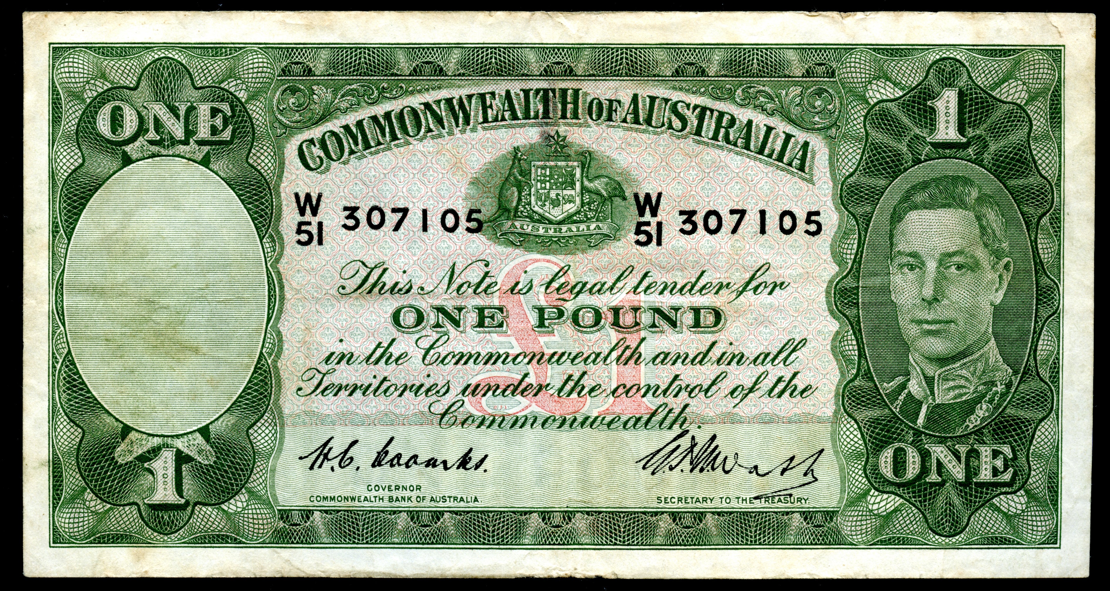 1949 10/-, £1, £5, £10 Coombs/Watt complete signature set of four notes (FINE-VF) - Image 6