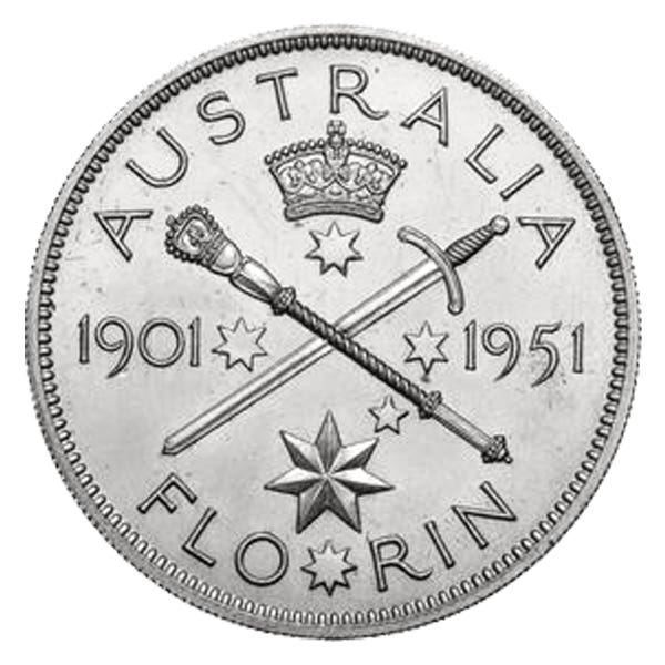 George VI 1951 Federation Florin Uncirculated - Image 3
