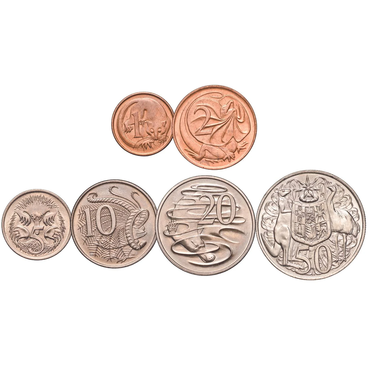 Australia 1966 1c-50c 6-Coin Set about Uncirculated