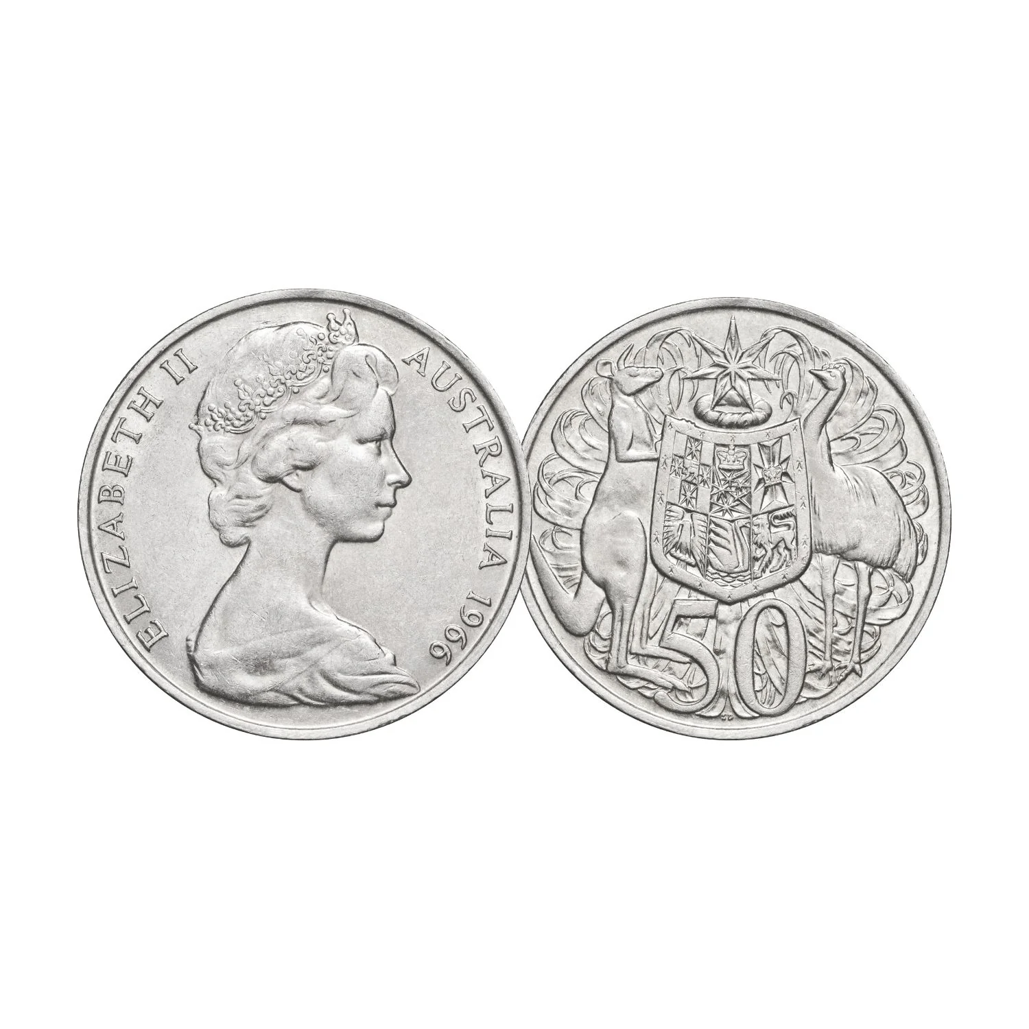 Australia Queen Elizabeth II 1966-2022 50c Portrait Uncirculated 7-Coin Collection - Image 3