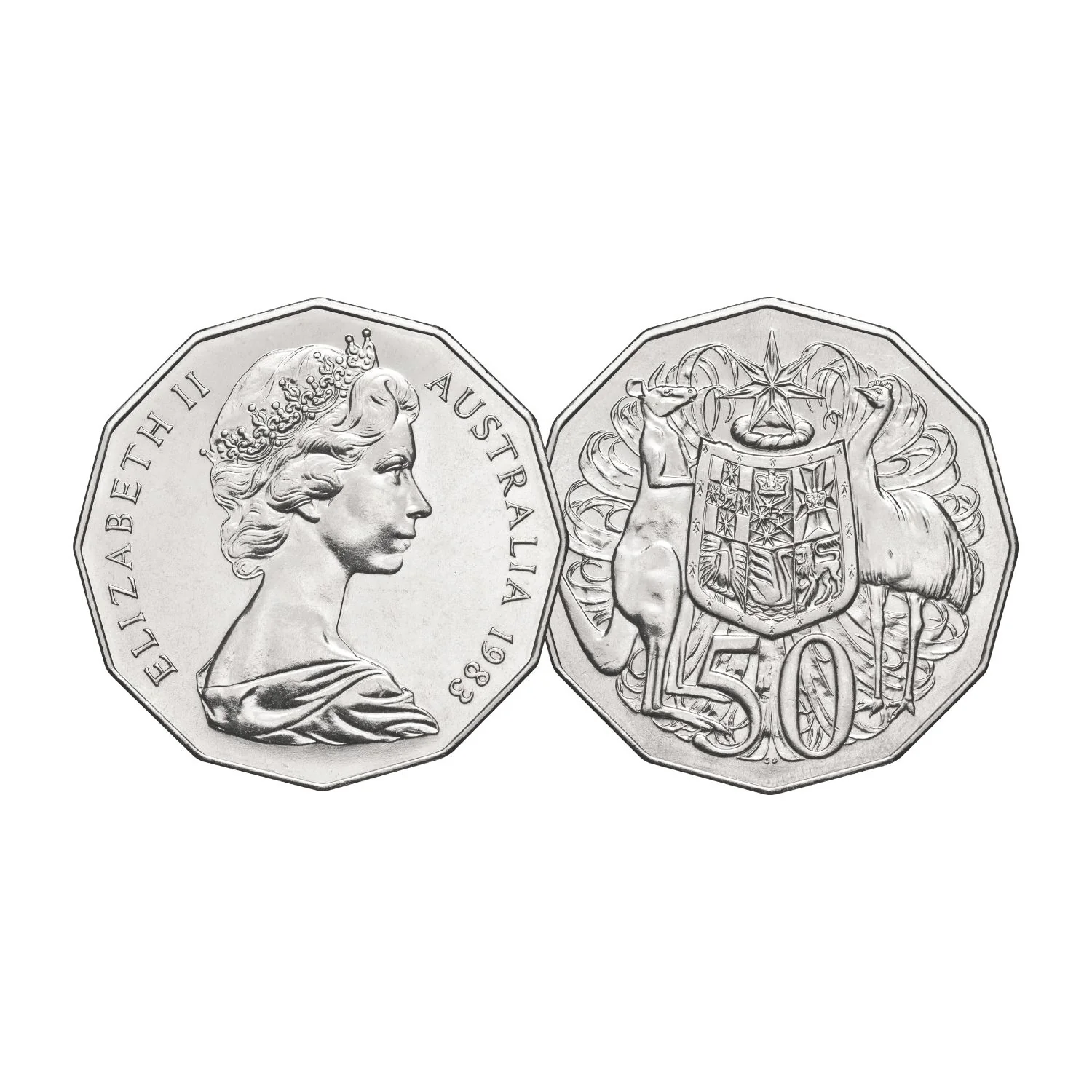 Australia Queen Elizabeth II 1966-2022 50c Portrait Uncirculated 7-Coin Collection - Image 4