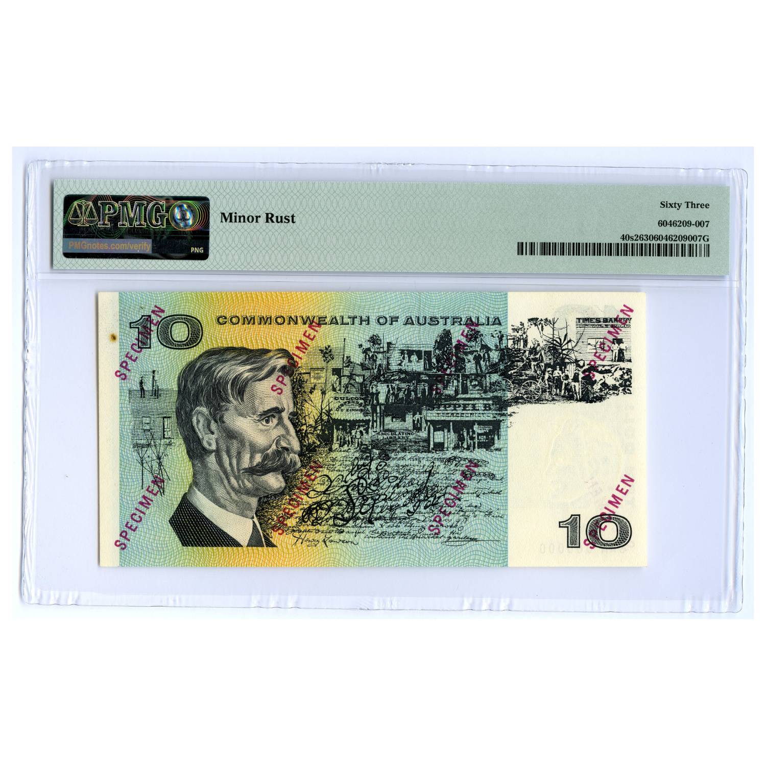 Australia 1966 $10 RSP09 Coombs/Wilson Type II Specimen PMG63 (Choice Uncirculated) - Image 2
