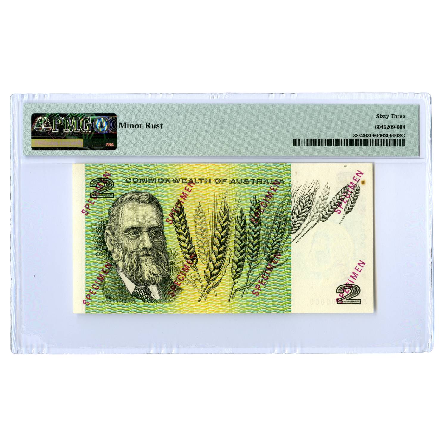 Australia 1966 $2 RSP07 Coombs/Wilson Type II Specimen PMG63 (Choice Uncirculated) - Image 2