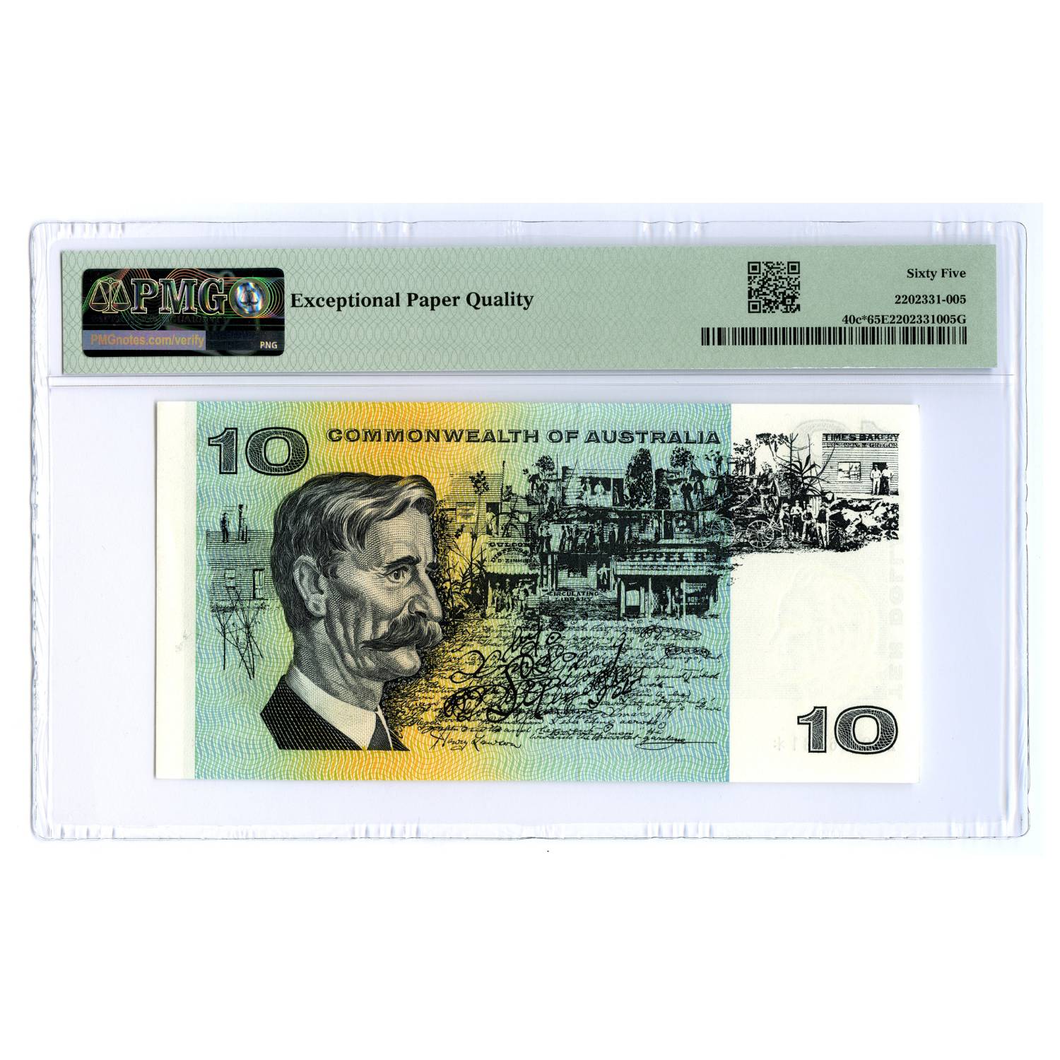 Australia 1968 $10 R303S Phillips/Randall Star Note PMG65 (Gem Uncirculated) - Image 2