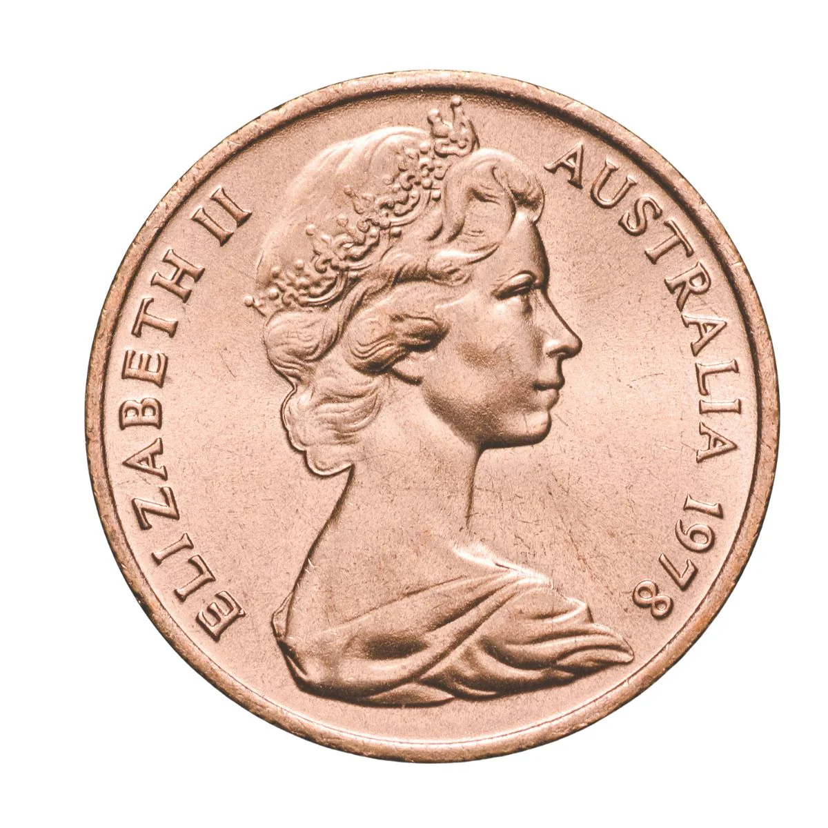 Australia 1978 1c Bronze Uncirculated 50-Coin Heads/Tails RAM Mint Roll - Image 3