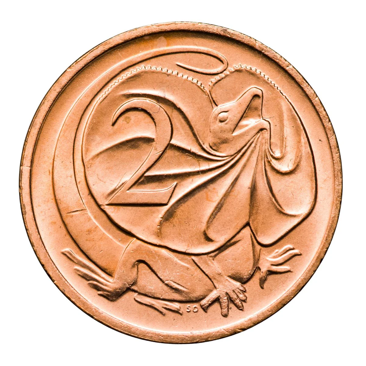 Australia 1980 2c Bronze Uncirculated 50-Coin Heads/Tails RAM Mint Roll - Image 2