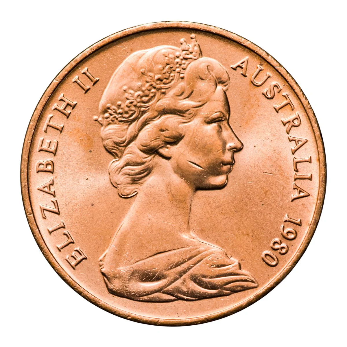 Australia 1980 2c Bronze Uncirculated 50-Coin Heads/Tails RAM Mint Roll - Image 3