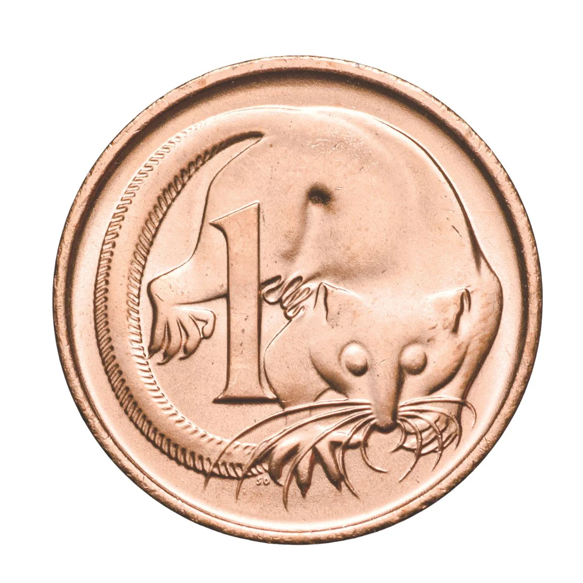 Australia 1981 1c Bronze Uncirculated 50-Coin Heads/Tails RAM Mint Roll - Image 2