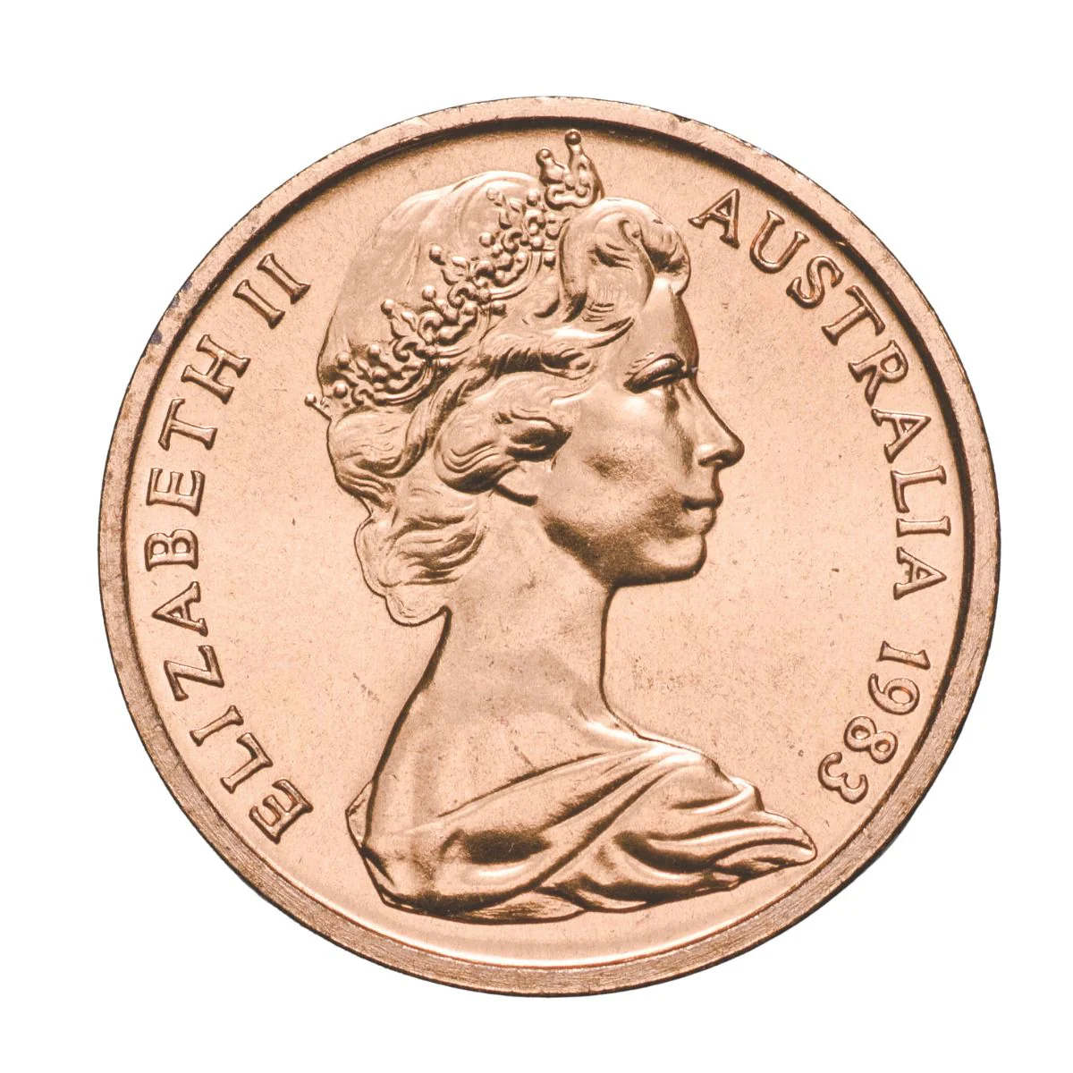Australia 1983 1c Bronze Uncirculated 50-Coin Heads/Tails RAM Mint Roll - Image 3