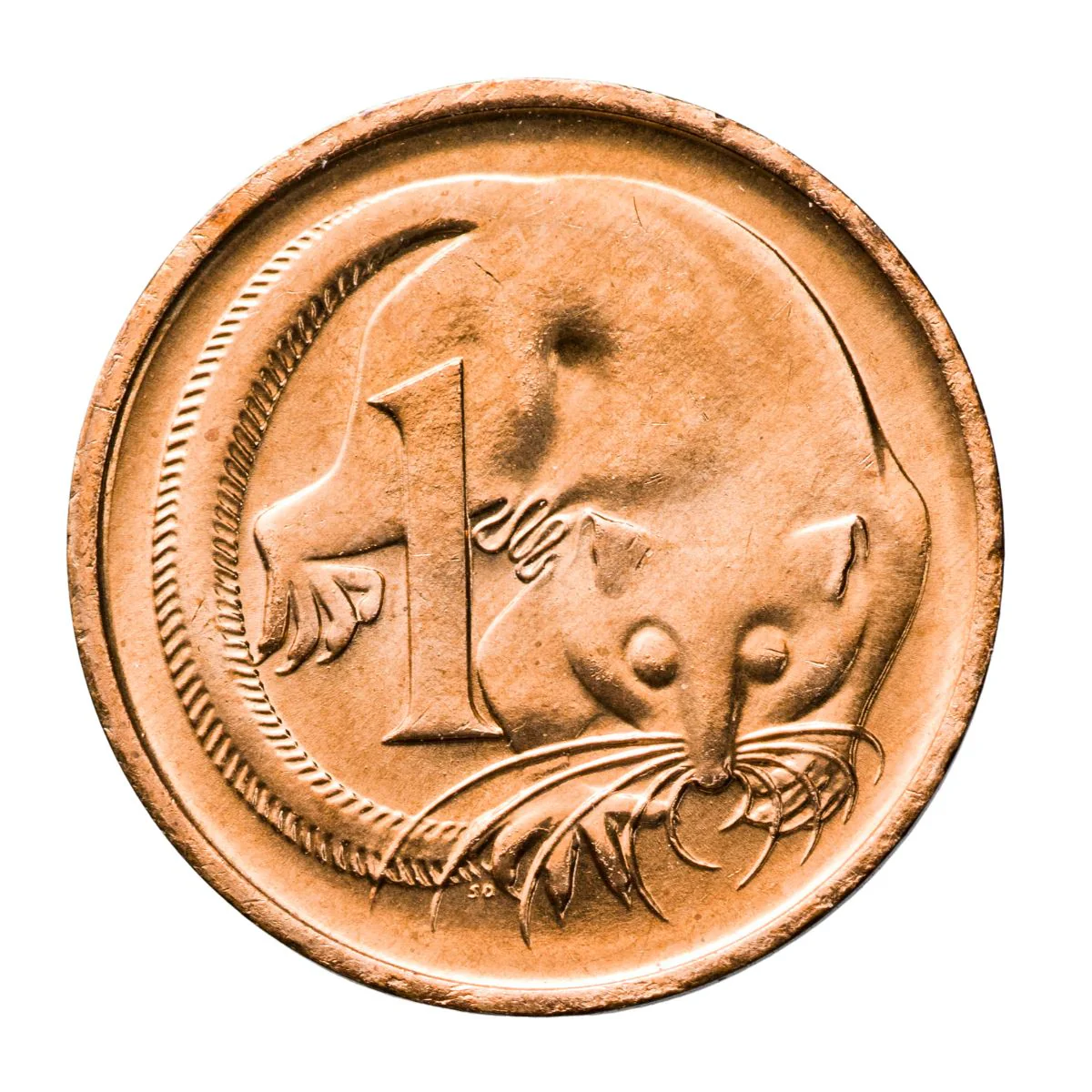 Australia 1989 1c Bronze Uncirculated 50-Coin Heads/Tails Reserve Bank Mint Roll - Image 2