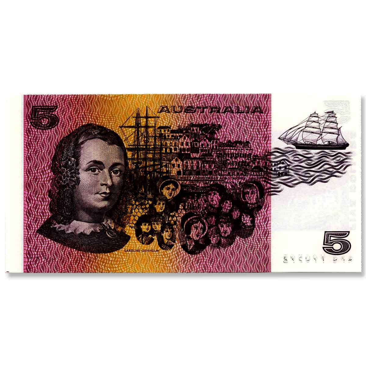 Australia 1991 $5 R213L Fraser/ Cole QPG Last Prefix Uncirculated Banknote - Image 2