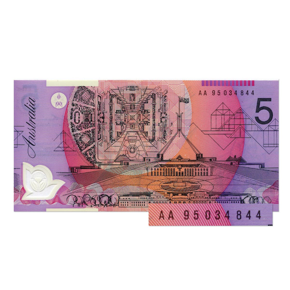 1995 $5 R216aF Fraser/Evans AA95 First Prefix Uncirculated
