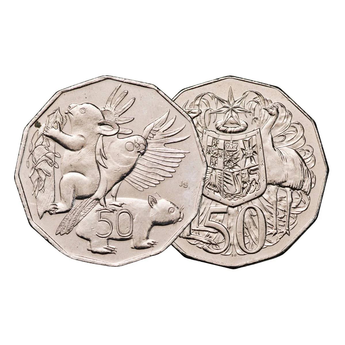 Australia 2004 50c Student Design & Coat of Arms Cupro-Nickel Uncirculated Pair
