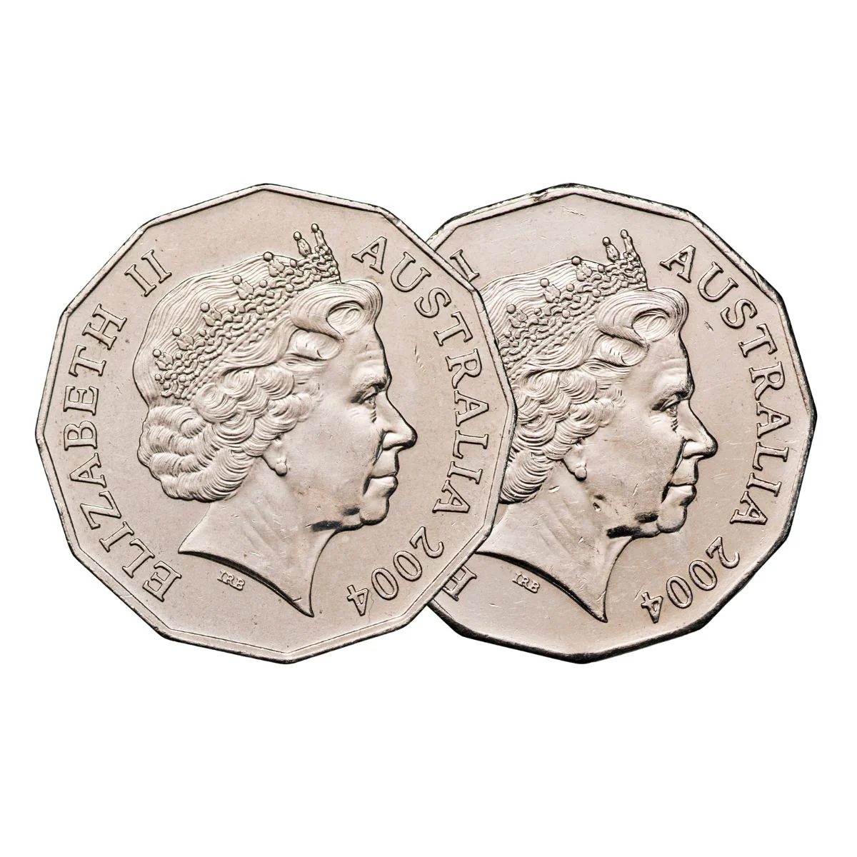 Australia 2004 50c Student Design & Coat of Arms Cupro-Nickel Uncirculated Pair - Image 2