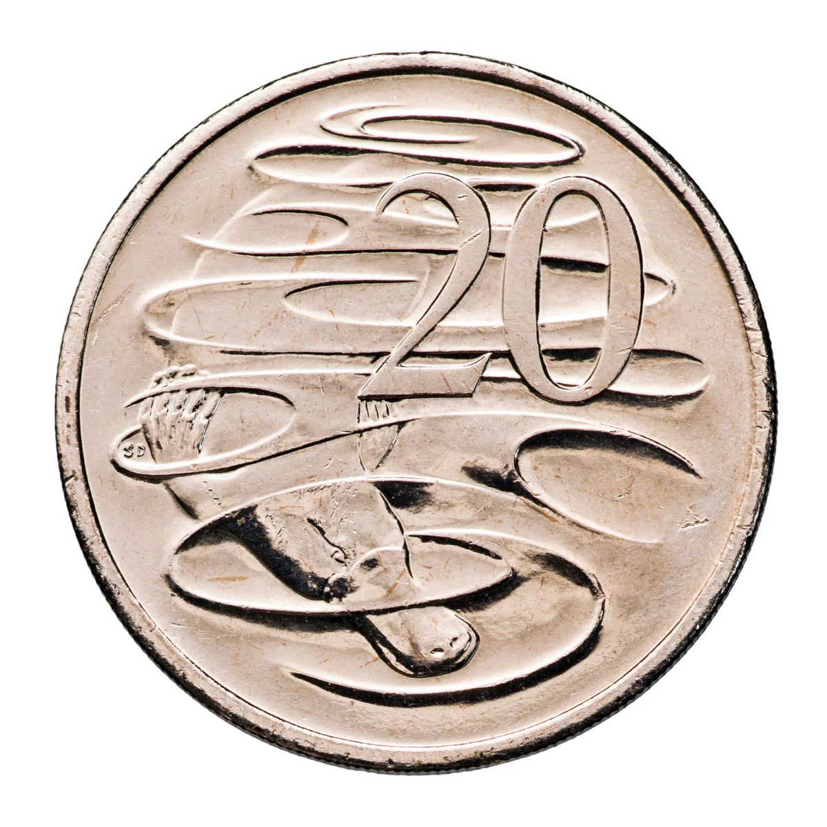 Australia 2006 20c Cupro-Nickel Uncirculated 20-Coin Heads/Tails Mint Roll - Image 2