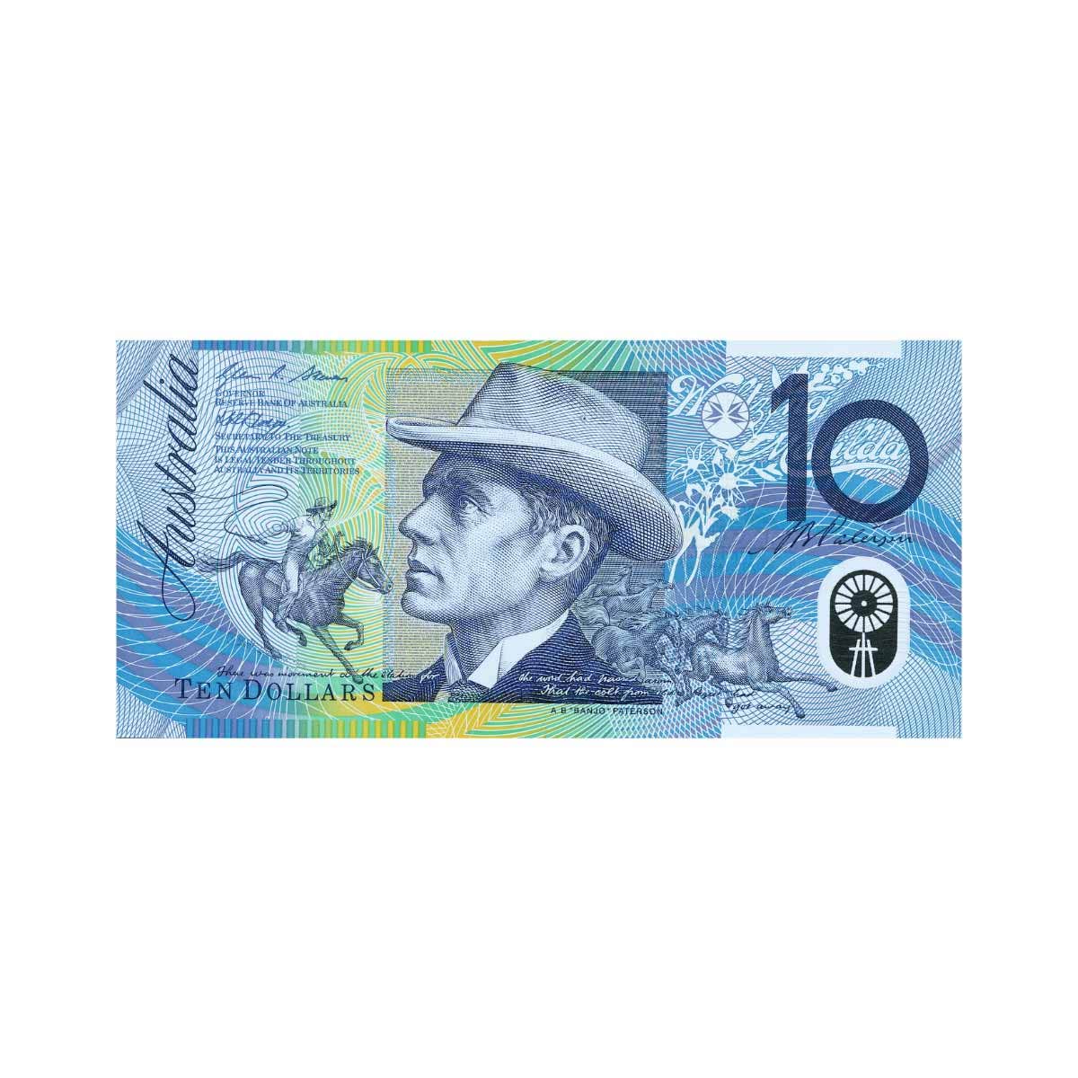 2008 $10 R321bF Stevens/Henry AA08 First Prefix Banknote Uncirculated - Image 2