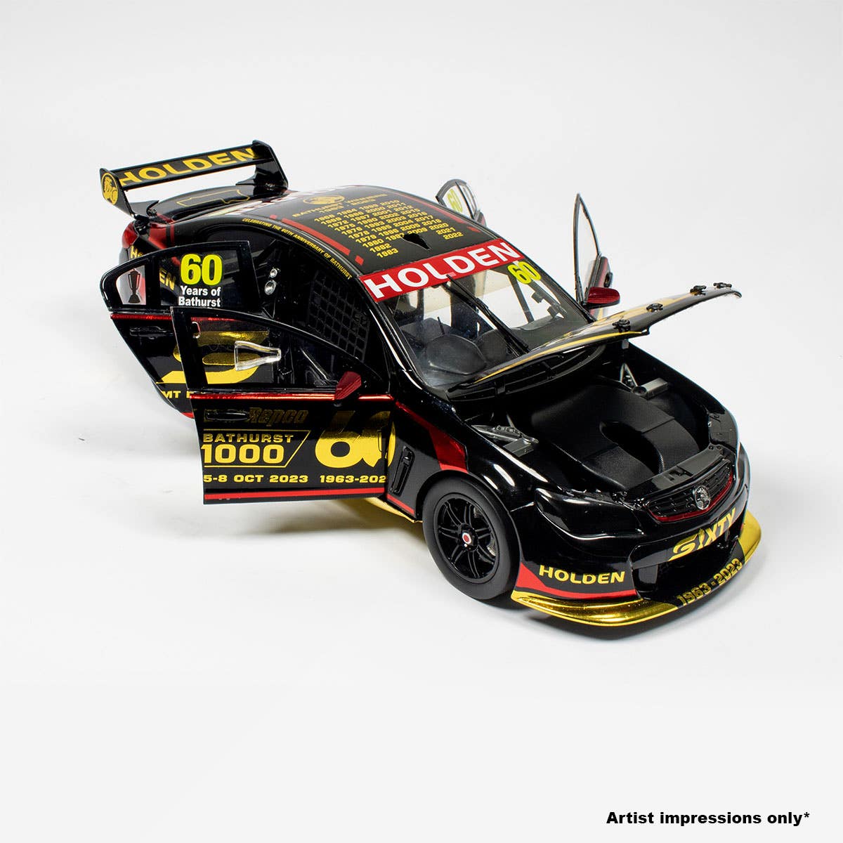 2023 BATHURST 1000 - HOLDEN COMMODORE VF V8 SUPERCAR - 60th ANNIVERSARY OF THE BATHURST GREAT RACE - SPECIAL LIMITED EDITION - 1:18 Scale Diecast Model Car - Image 13