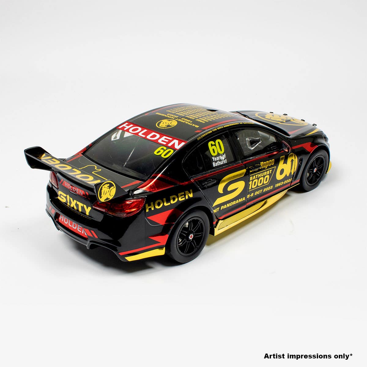 2023 BATHURST 1000 - HOLDEN COMMODORE VF V8 SUPERCAR - 60th ANNIVERSARY OF THE BATHURST GREAT RACE - SPECIAL LIMITED EDITION - 1:18 Scale Diecast Model Car - Image 8