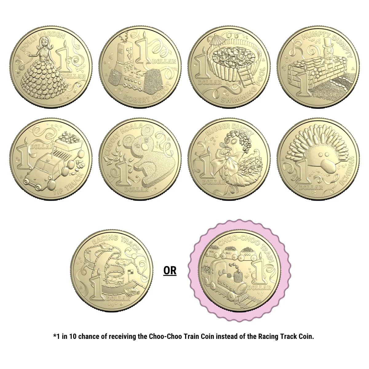 Australia Women's Weekly Birthday Cake 2025 $1 Aluminium-Bronze Uncirculated 10-Coin Collection - Image 2