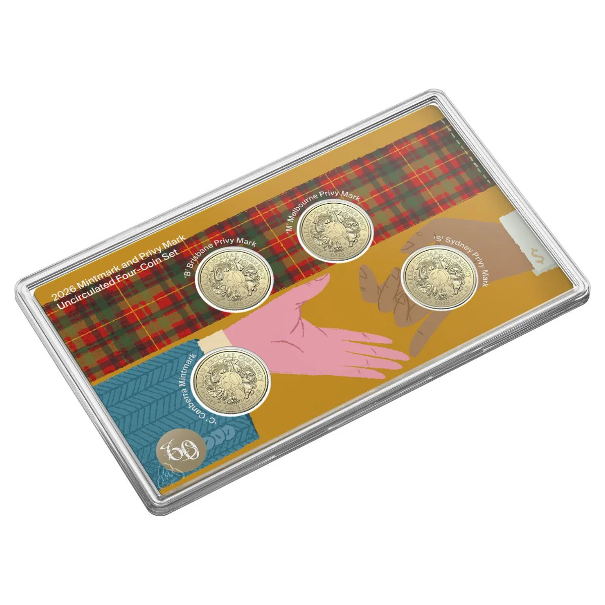 Australia 60th Anniversary of Decimal Currency 2026 $1 Mintmark & Privymark Uncirculated 4-Coin Set - Image 3