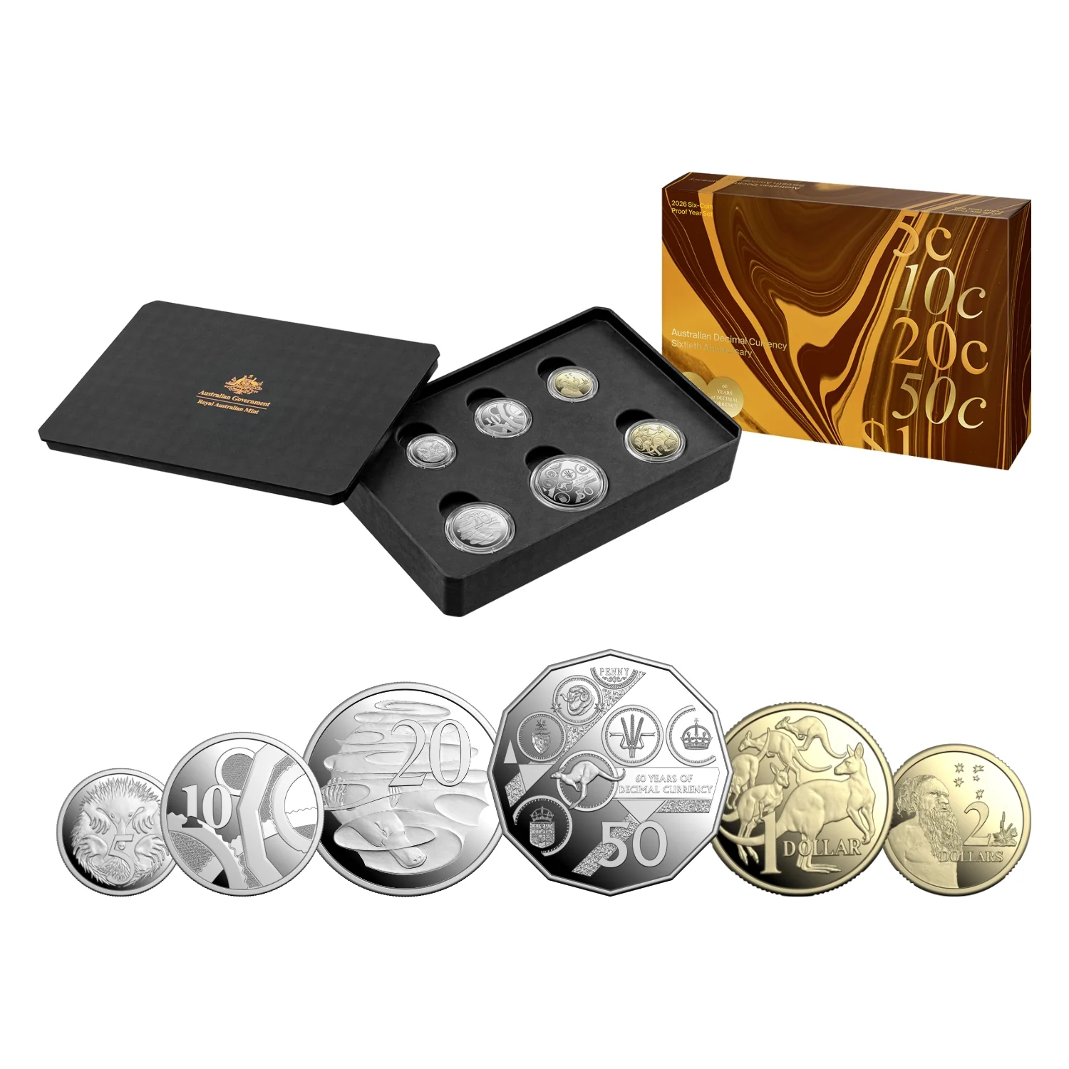 Australia Decimal Currency 60th Anniversary 2026 6-Coin Proof Set